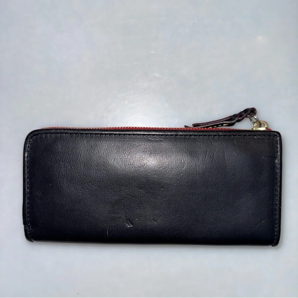 Dooney & Bourke Florentine 3/4 zip wallet in Navy - Picture 5 of 12